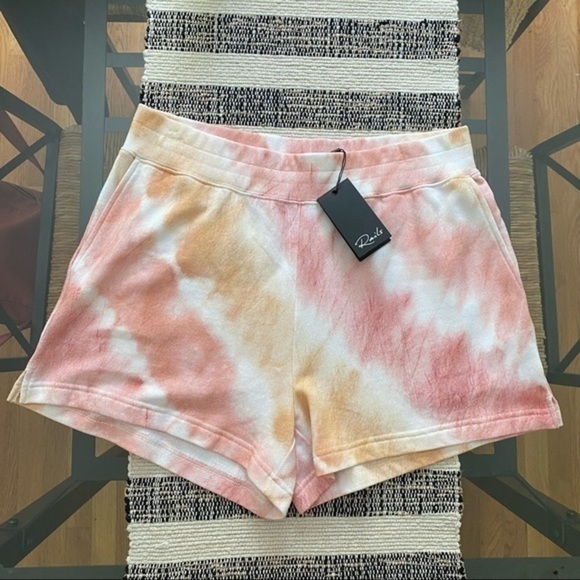Rails Pink Orange Sunset Tie Dye Jane Pull On Sweat Shorts - Picture 5 of 15